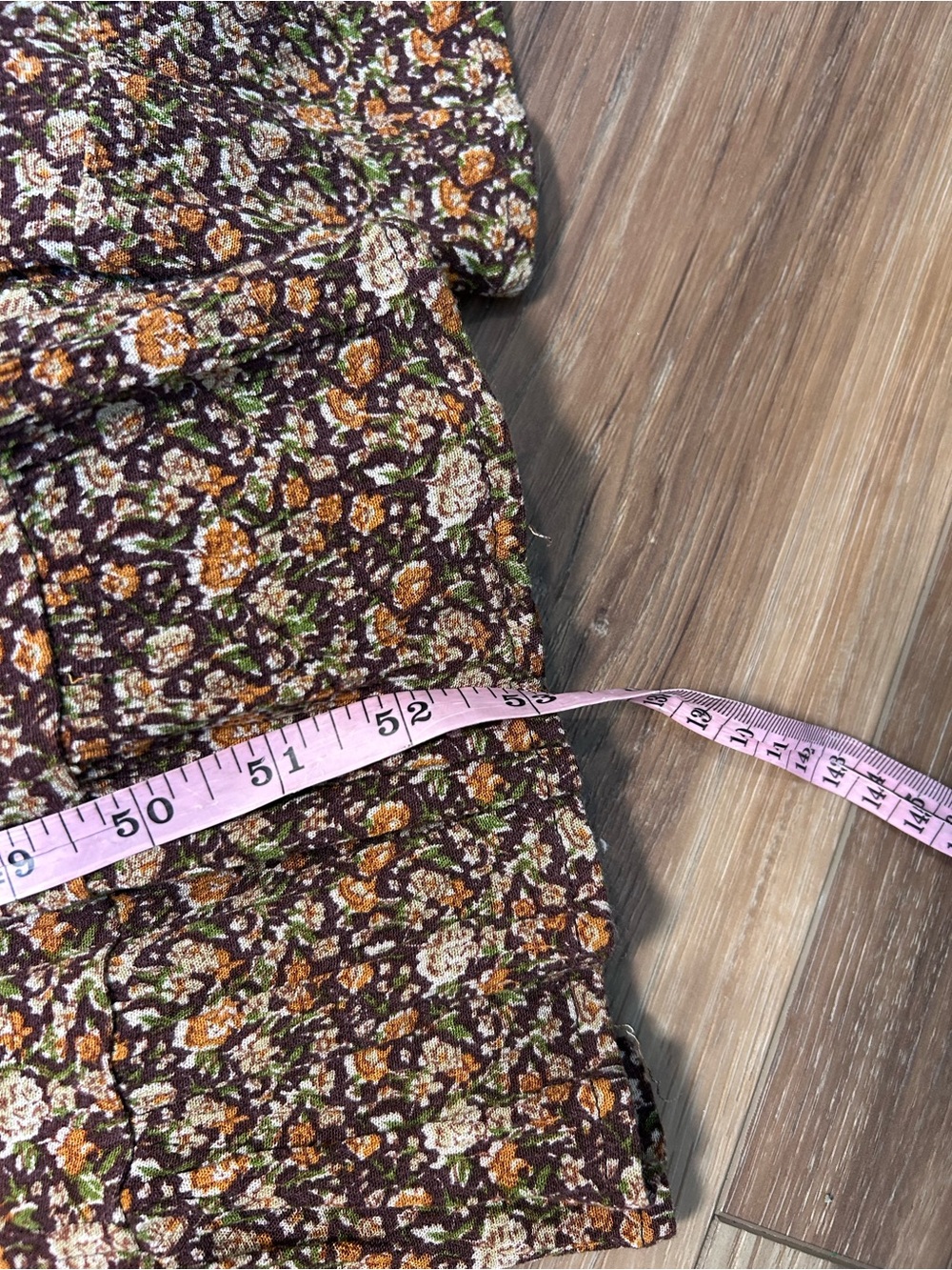 Natural Life Brown floral Darcy maxi dress size small smocked peasant 70s hippie - Picture 8 of 8